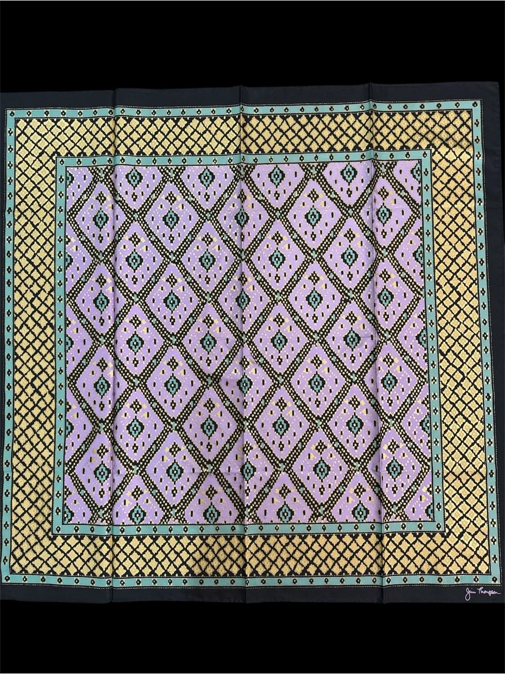 Vintage Jim Thompson Thai Silk Fashion Scarf